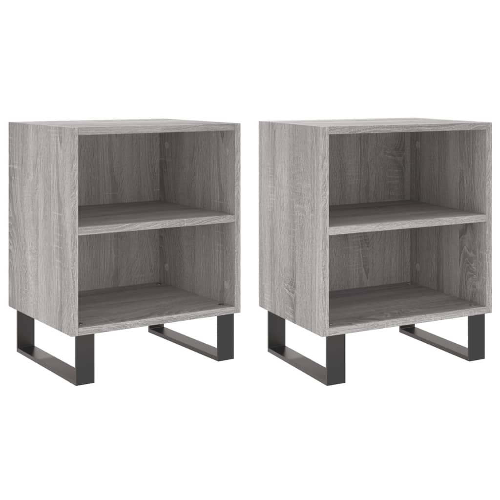 vidaXL Noční stolky 2 ks šedé sonoma 40 x 30 x 50 cm kompozitní dřevo