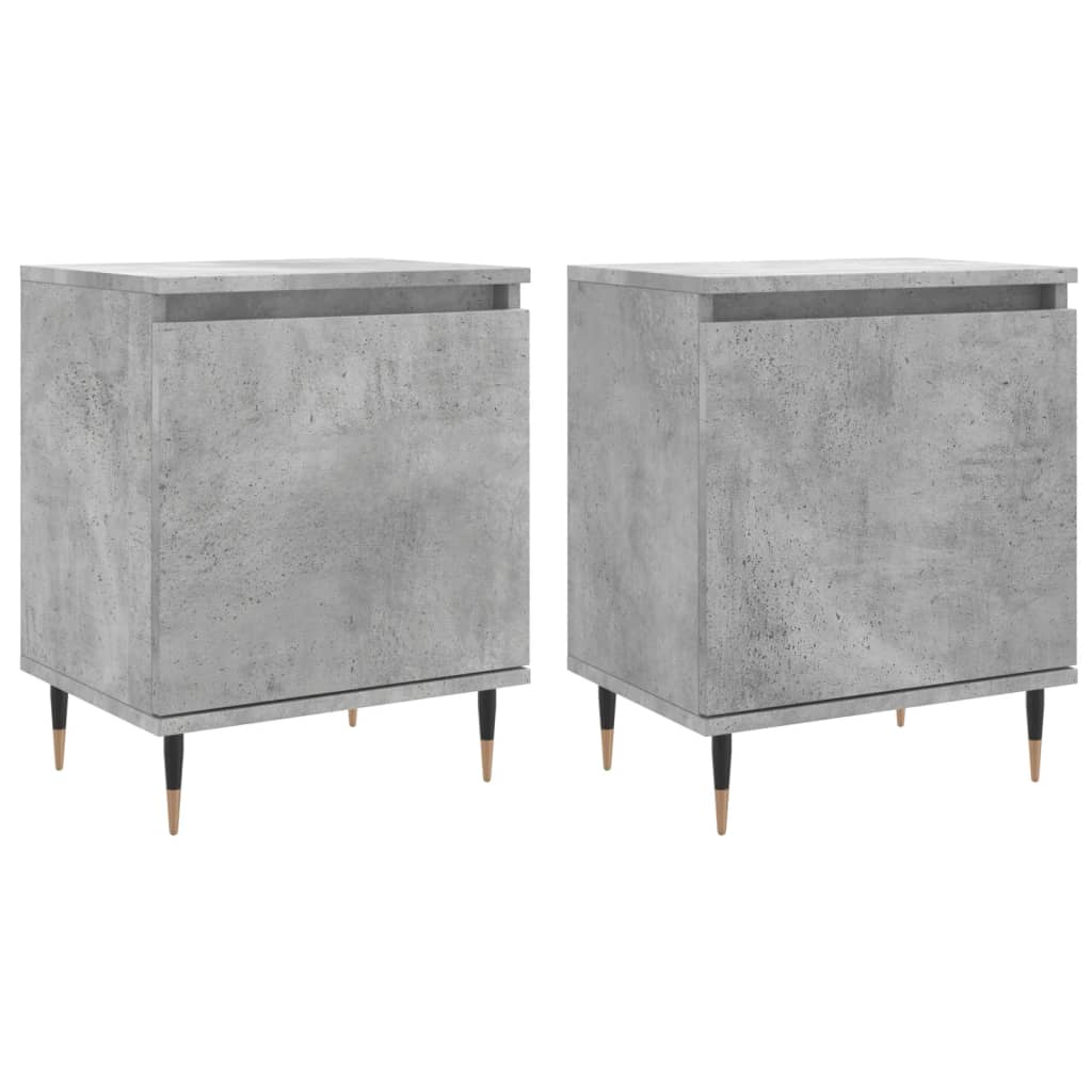 vidaXL Noční stolky 2 ks betonově šedé 40x30x50 cm kompozitní dřevo