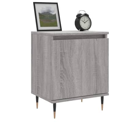 vidaXL 2 db sz&uuml;rke-sonoma sz&iacute;nű szerelt fa &eacute;jjeliszekr&eacute;ny 40x30x50 cm