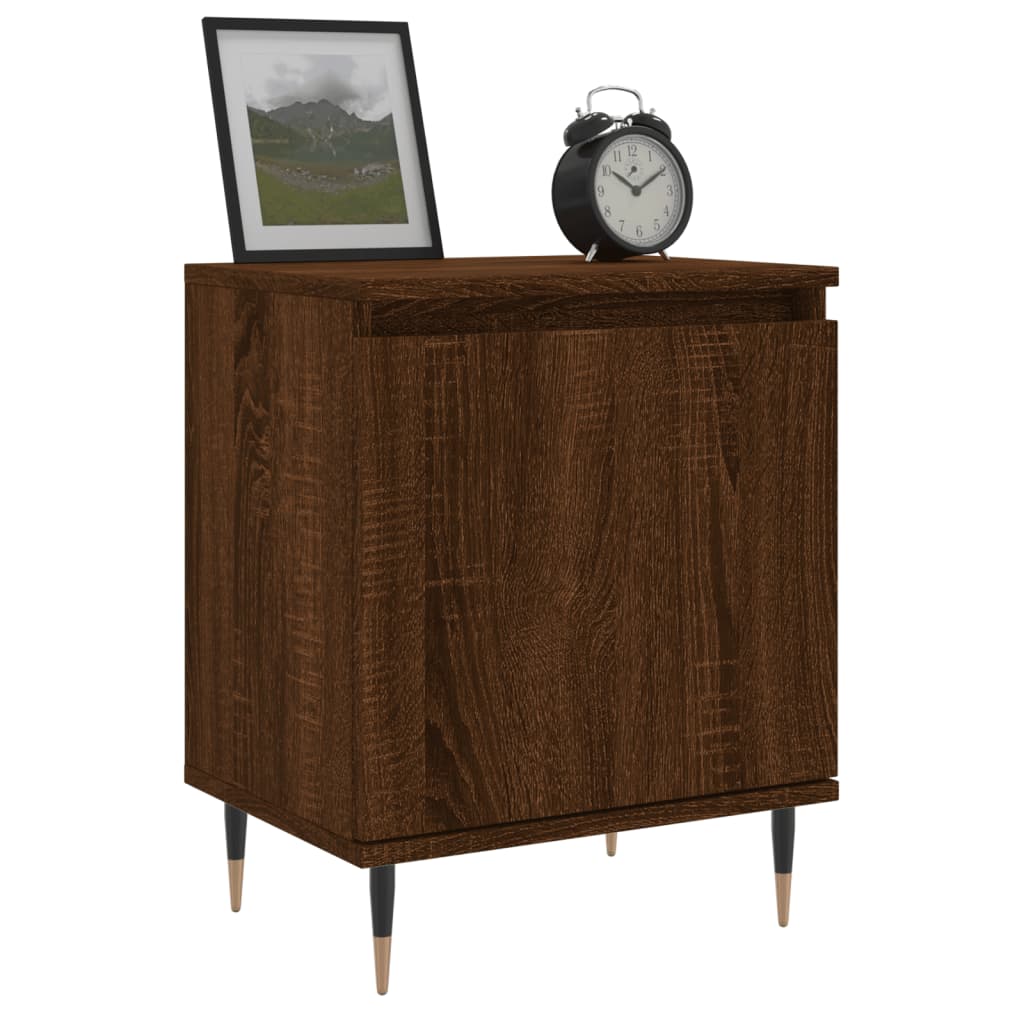 vidaXL Bedside Cabinet Brown Oak 40x30x50 cm Engineered Wood