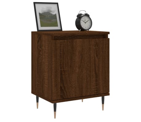 vidaXL Bedside Cabinet Brown Oak 40x30x50 cm Engineered Wood