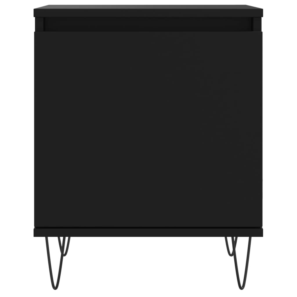 Szafka nocna, czarna, 40x30x50 cm, materiał drewnopochodny