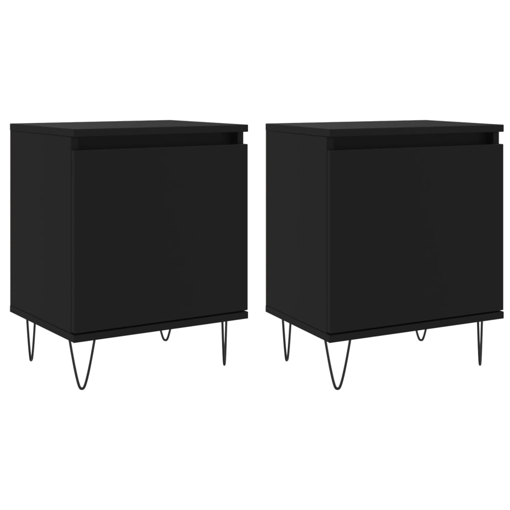 vidaXL Noční stolky 2 ks černé 40 x 30 x 50 cm kompozitní dřevo