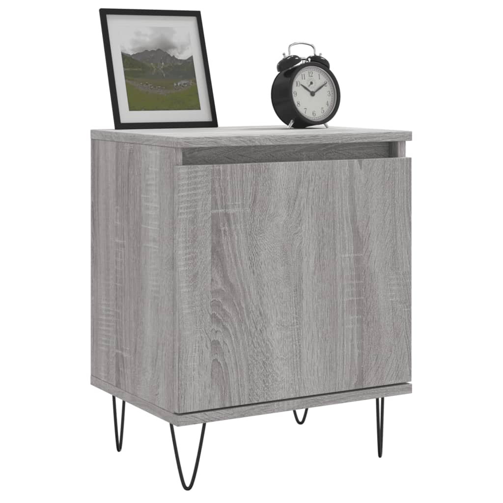 vidaXL Nachttisch Grau Sonoma 40x30x50 cm Holzwerkstoff