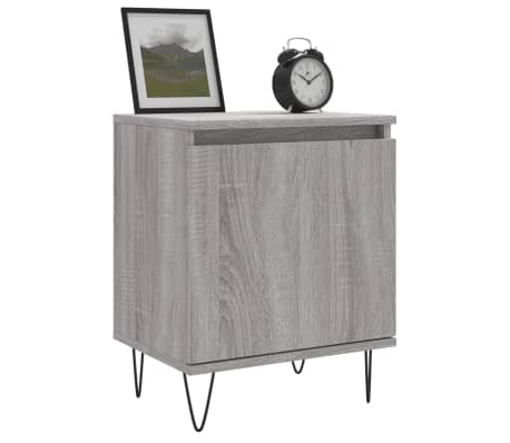 vidaXL Nachttisch Grau Sonoma 40x30x50 cm Holzwerkstoff