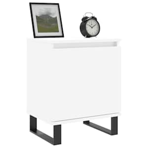 Noční stolky 2 ks bílé vysoký lesk 40x30x50 cm kompozitní dřevo - obrázek 3