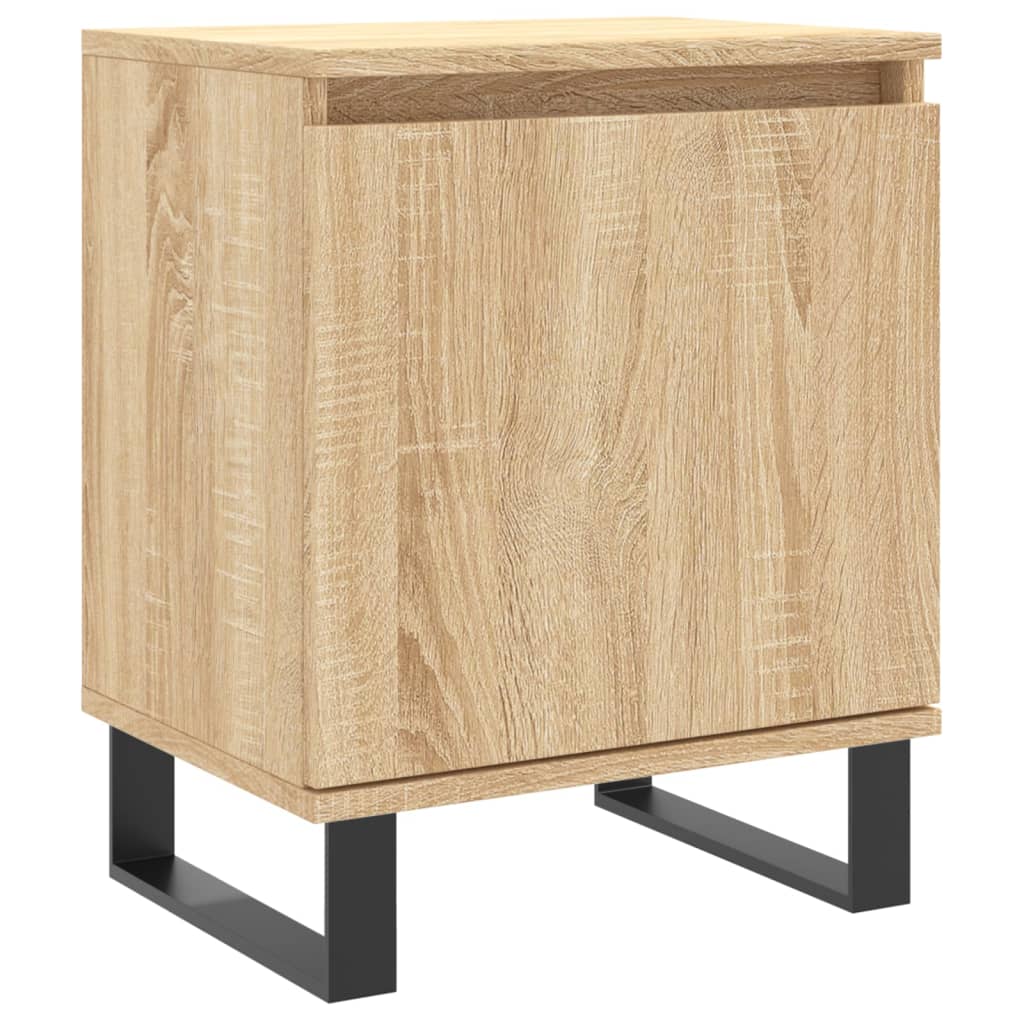 vidaXL Nachtkastje 40x30x50 cm bewerkt hout sonoma eikenkleurig