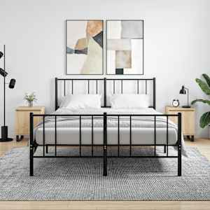 Nočna omarica 2 kosa sonoma hrast 40x30x50 cm inženirski les