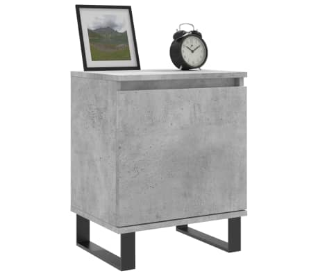vidaXL Bedside Cabinet Concrete Grey 40x30x50 cm Engineered Wood