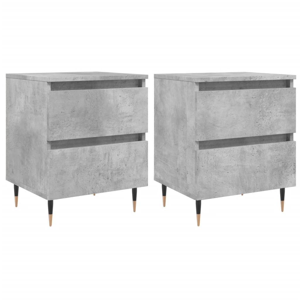 vidaXL NoÄŤnĂ­ stolky 2 ks betonovÄ› ĹˇedĂ© 40x35x50 cm kompozitnĂ­ dĹ™evo