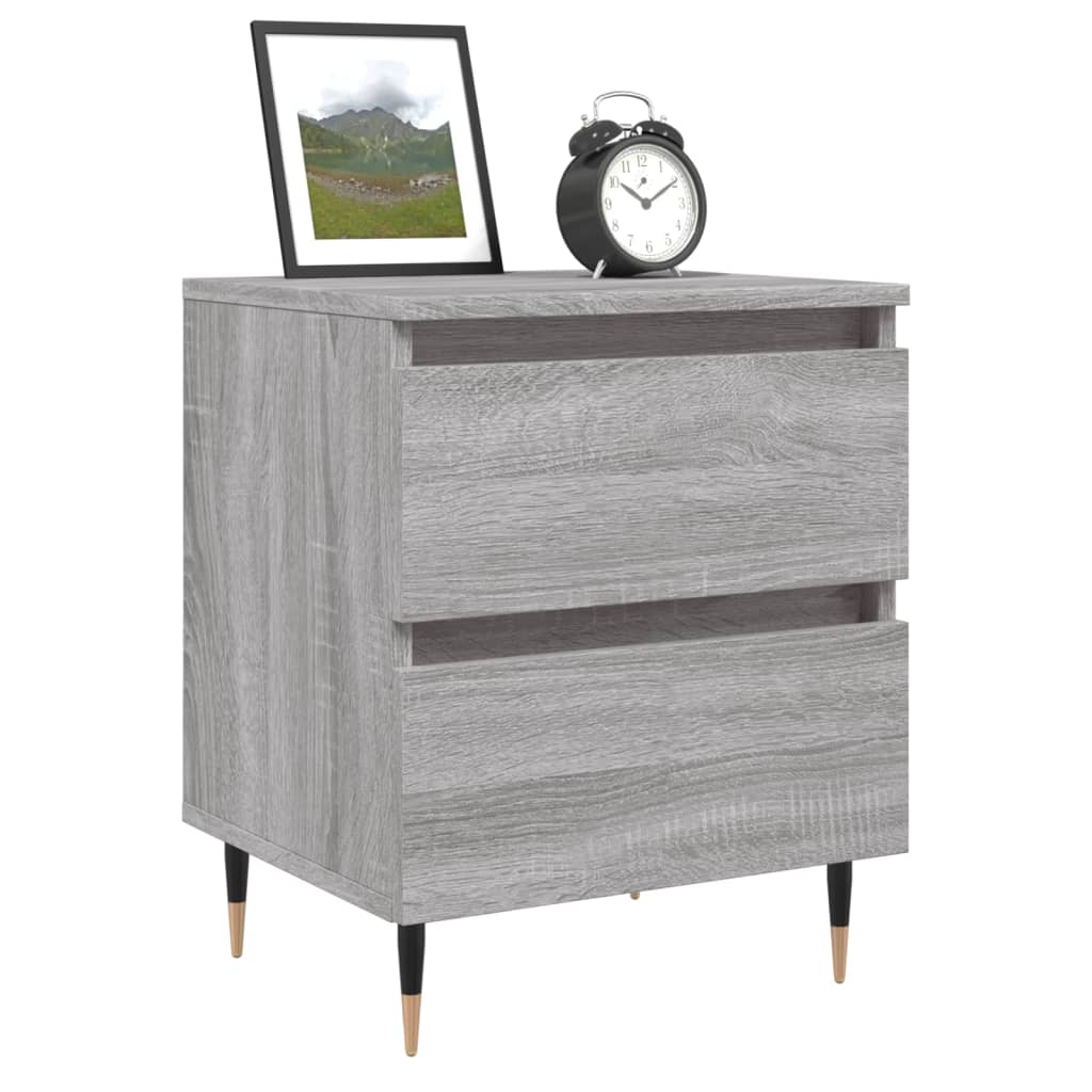 vidaXL Bedside Cabinet Grey Sonoma 40x35x50 cm Engineered Wood