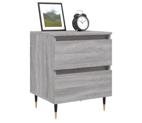 vidaXL Bedside Cabinet Grey Sonoma 40x35x50 cm Engineered Wood