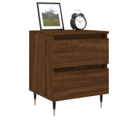 vidaXL Nočn&eacute; stol&iacute;ky 2 ks hned&yacute; dub 40x35x50 cm kompozitn&eacute; drevo