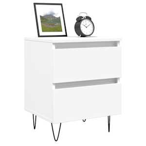 vidaXL sengebord 40x35x50 cm konstrueret tr&aelig; hvid