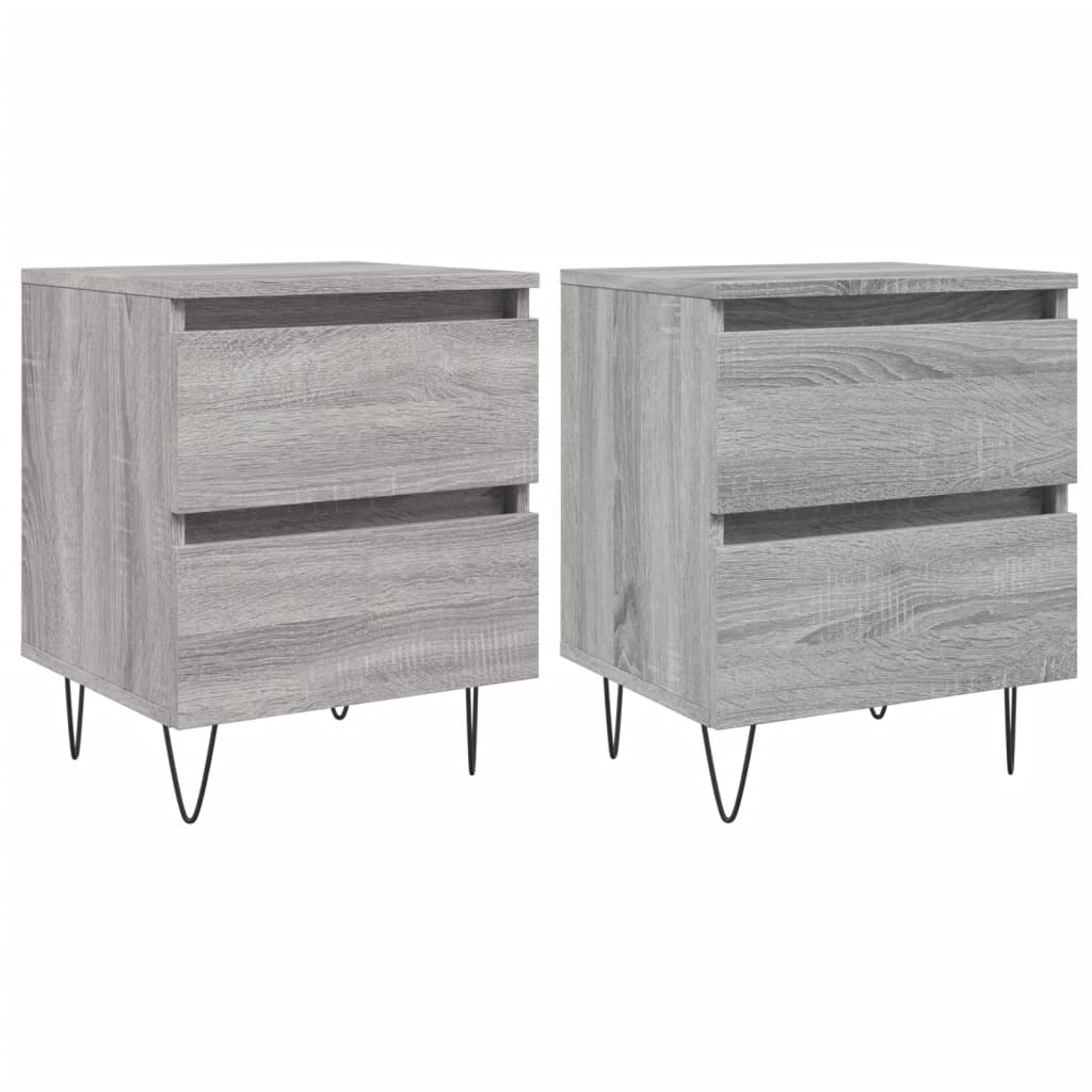vidaXL Noční stolky 2 ks šedé sonoma 40 x 35 x 50 cm kompozitní dřevo