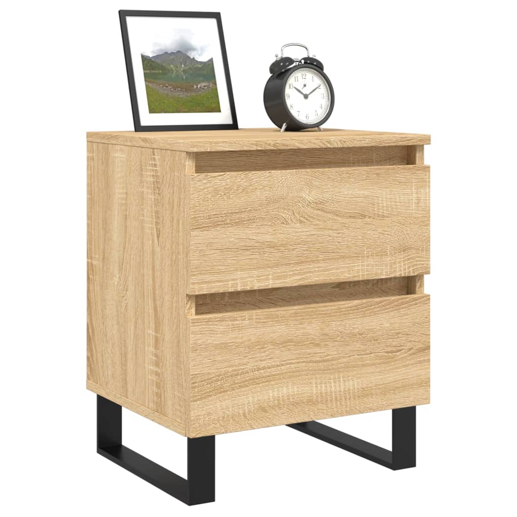 vidaXL Bedside Cabinet Sonoma Oak 40x35x50 cm Engineered Wood