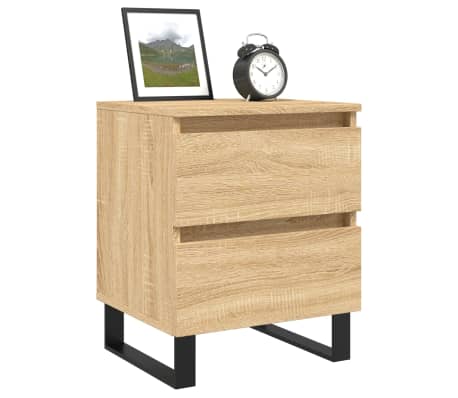 vidaXL Bedside Cabinet Sonoma Oak 40x35x50 cm Engineered Wood