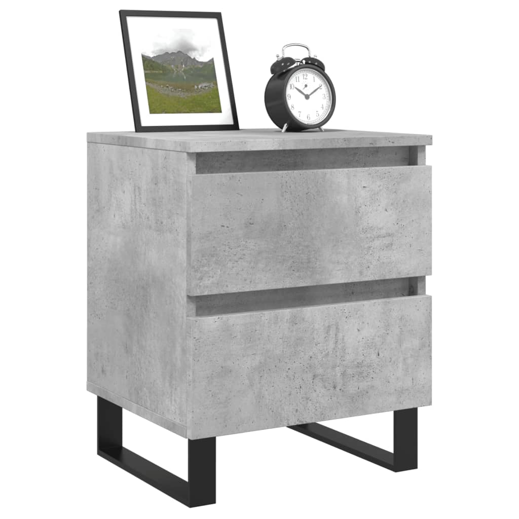 vidaXL Bedside Cabinet Concrete Grey 40x35x50 cm Engineered Wood