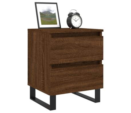 vidaXL Nachttisch Braun Eichen-Optik 40x35x50 cm Holzwerkstoff