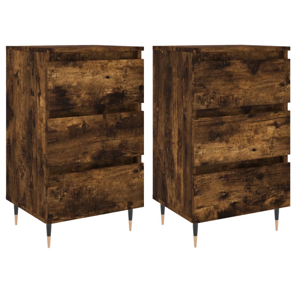 vidaXL Noční stolky 2 ks kouřový dub 44 x 35 x 69 cm kompozitní dřevo