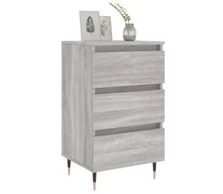 vidaXL Comodino Grigio Sonoma 40x35x69 cm in Legno Multistrato