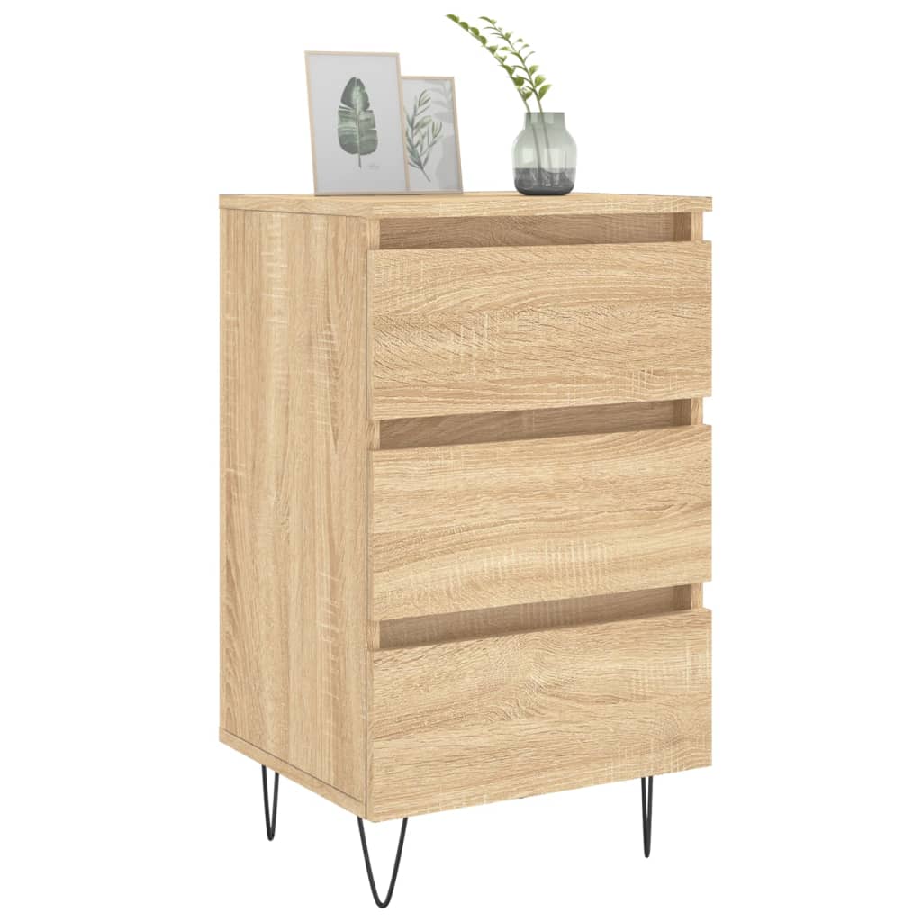 vidaXL Bedside Cabinets 2 pcs Sonoma Oak 40x35x69 cm Engineered Wood