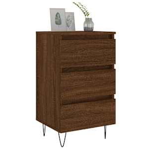 vidaXL Κομοδίνα 2 τεμ. Καφέ Δρυς 40 x 35 x 69 εκ. Επεξεργ. Ξύλο