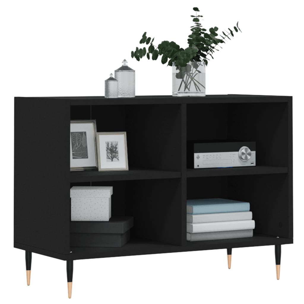 vidaXL TV Cabinet Black 69.5x30x50 cm Engineered Wood