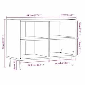 TV skříňka hnědý dub 69,5 x 30 x 50 cm kompozitní dřevo - obrázek 9