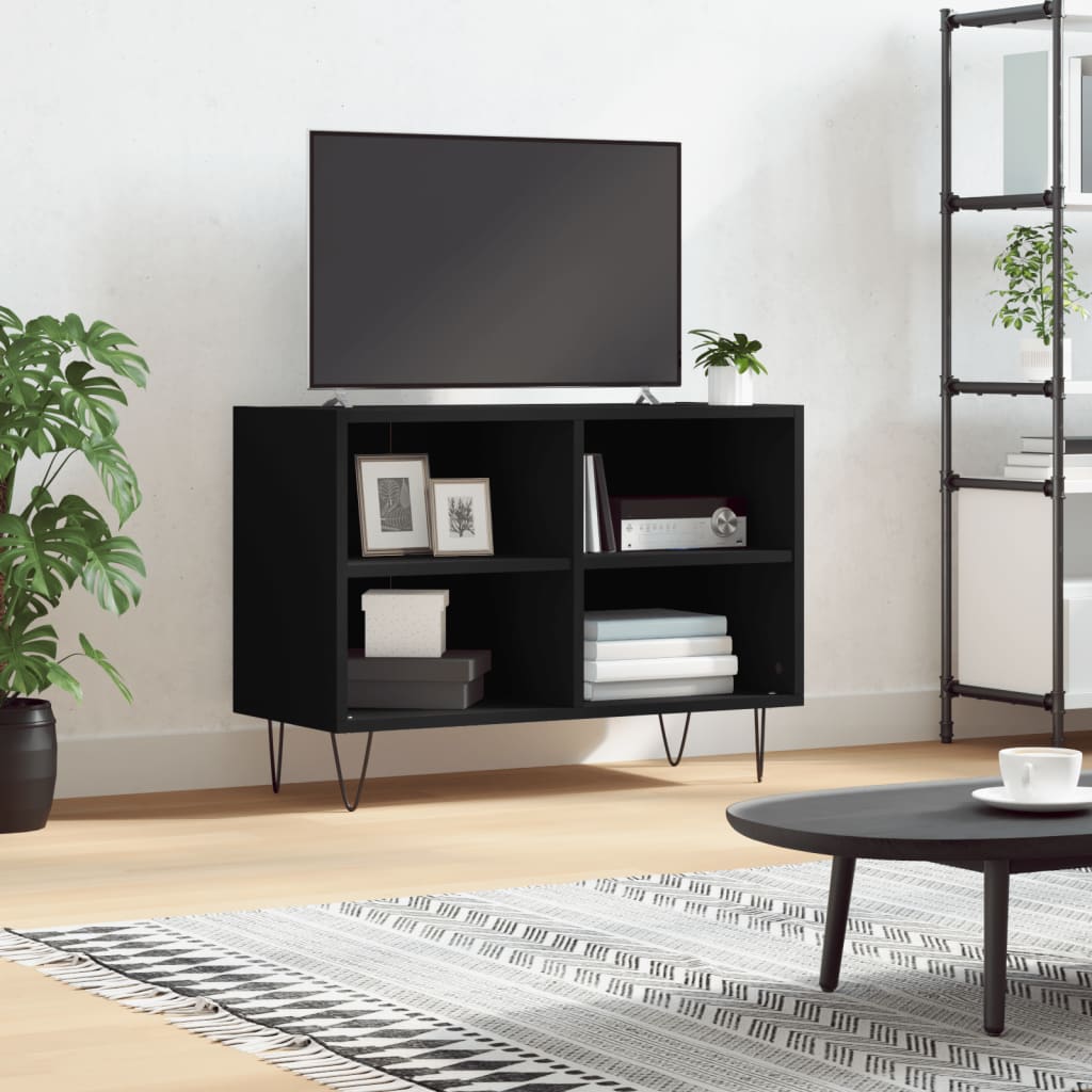 vidaXL Comodă TV, negru, 69,5x30x50 cm, lemn compozit