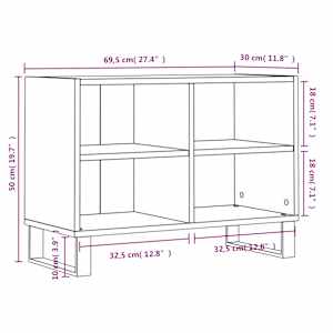 TV skříňka bílá 69,5 x 30 x 50 cm kompozitní dřevo - obrázek 9