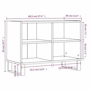 TV skříňka černá 69,5 x 30 x 50 cm kompozitní dřevo - obrázek 9