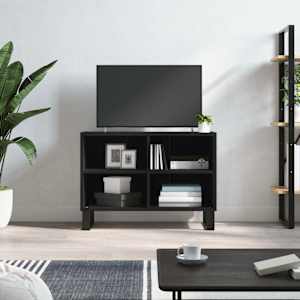 TV skříňka černá 69,5 x 30 x 50 cm kompozitní dřevo - obrázek 1