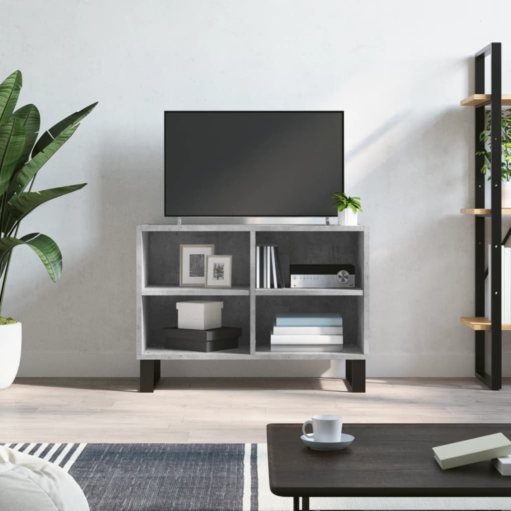 vidaXL Comodă TV, gri beton, 69,5x30x50 cm, lemn compozit