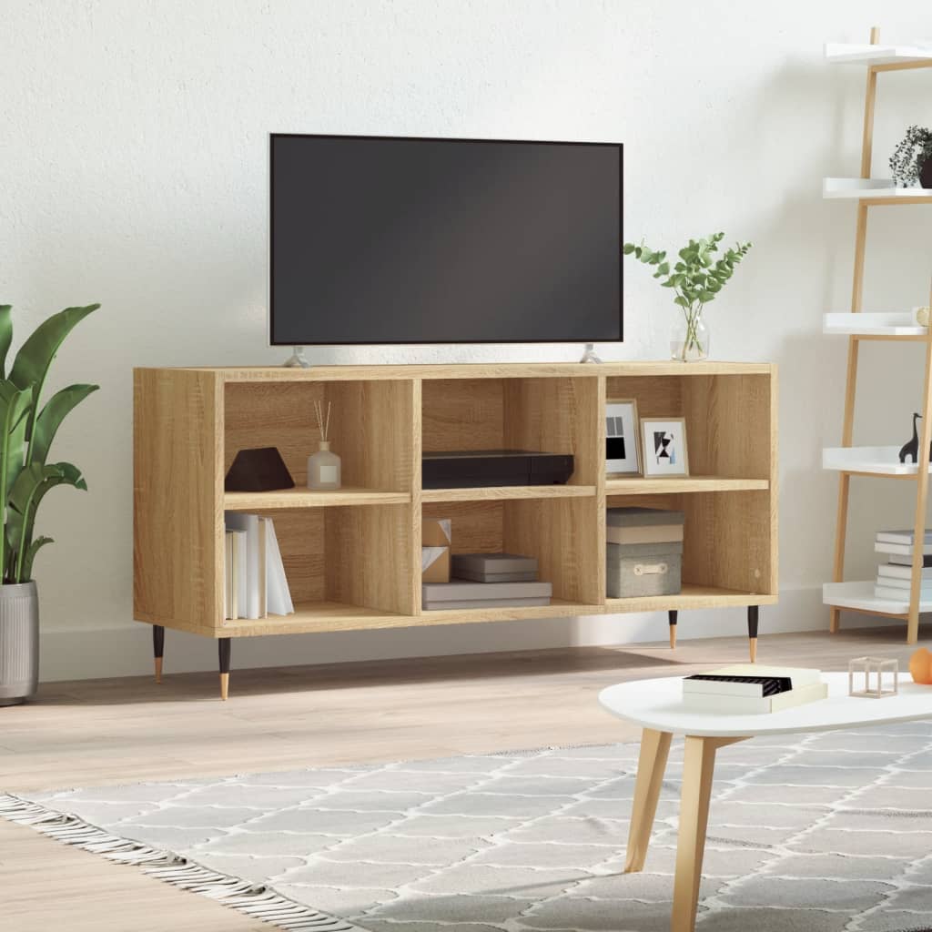 vidaXL Comodă TV, stejar sonoma, 103,5x30x50 cm, lemn compozit