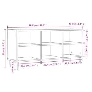 TV skříňka kouřový dub 103,5 x 30 x 50 cm kompozitní dřevo - obrázek 9