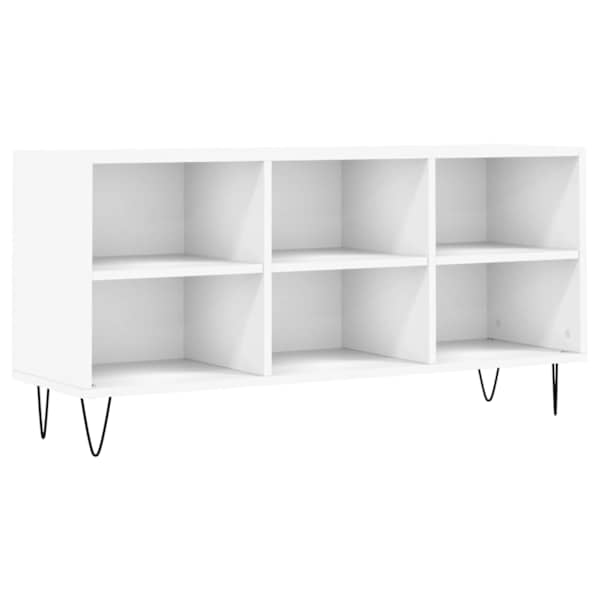vidaXL telerikapp, valge, 103,5 x 30 x 50 cm, tehispuit