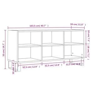 TV skříňka bílá 103,5 x 30 x 50 cm kompozitní dřevo - obrázek 9