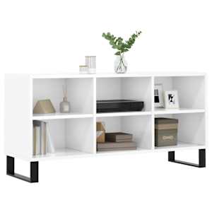 TV skříňka bílá vysoký lesk 103,5 x 30 x 50 cm kompozitní dřevo - obrázek 3