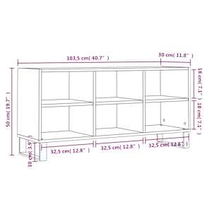 TV skříňka bílá vysoký lesk 103,5 x 30 x 50 cm kompozitní dřevo - obrázek 9
