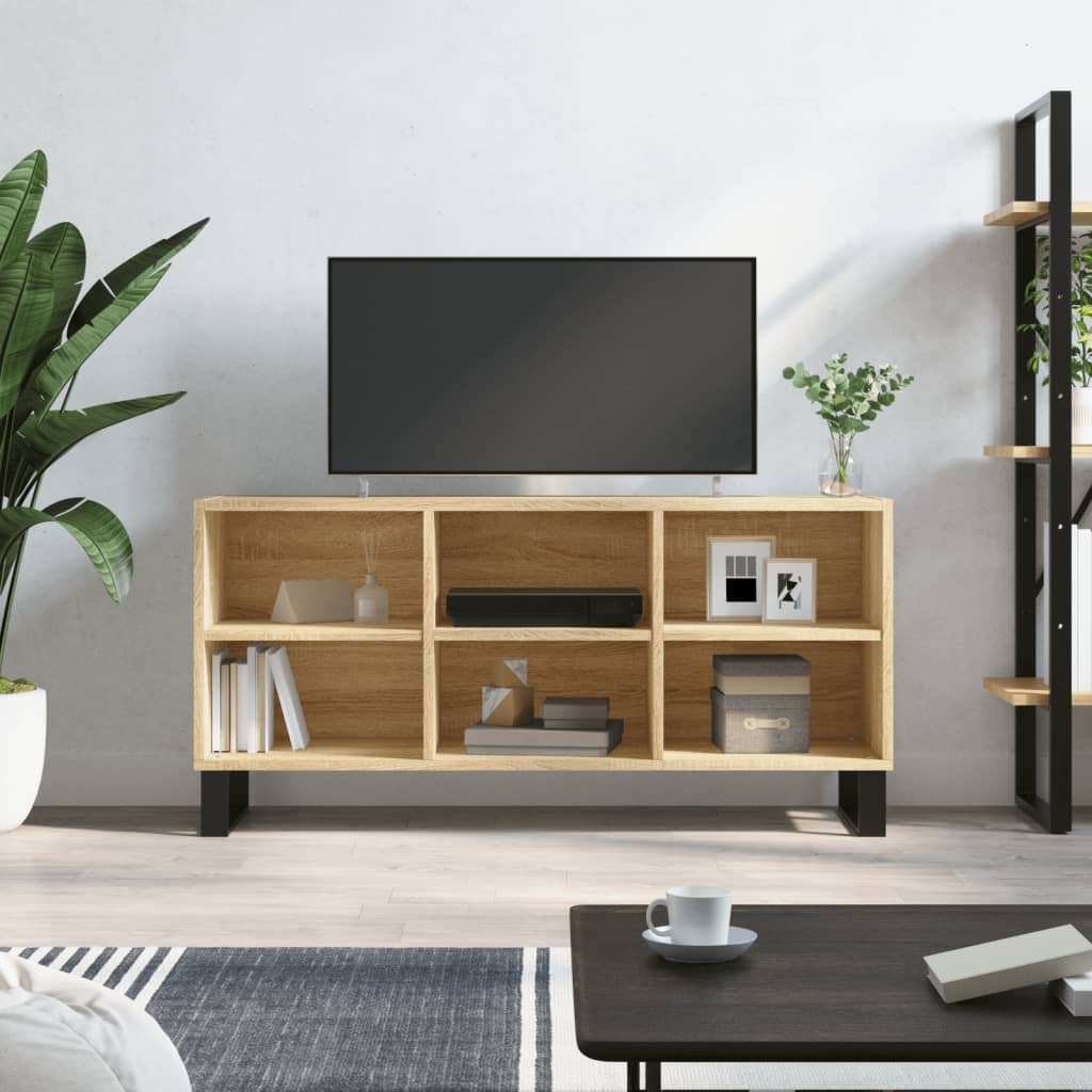 vidaXL Comodă TV, stejar sonoma, 103,5x30x50 cm, lemn compozit