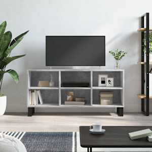TV skříňka betonově šedá 103,5 x 30 x 50 cm kompozitní dřevo - obrázek 1
