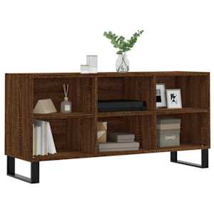 vidaXL TV Cabinet Brown oak Engineered wood, Iron 40.7x11.8x19.7 in