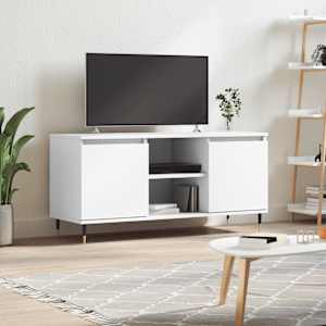 TV skříňka bílá 104 x 35 x 50 cm kompozitní dřevo - obrázek 1