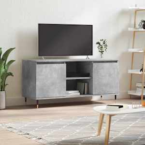 TV skříňka betonově šedá 104 x 35 x 50 cm kompozitní dřevo - obrázek 1