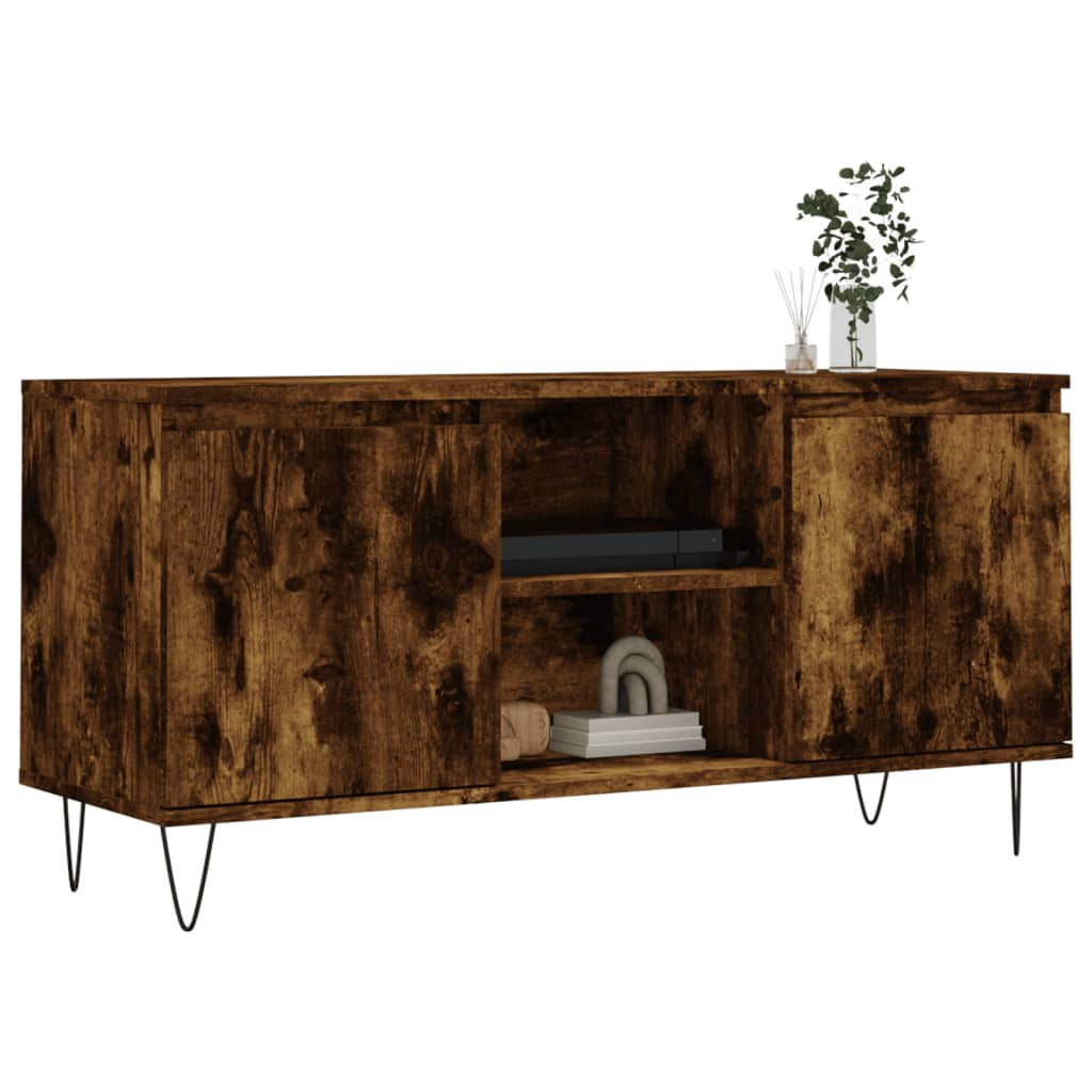 vidaXL Tv-meubel 104x35x50 cm bewerkt hout gerookt eikenkleurig afbeelding