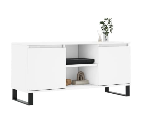 vidaXL Comodă TV, alb, 104x35x50 cm, lemn compozit