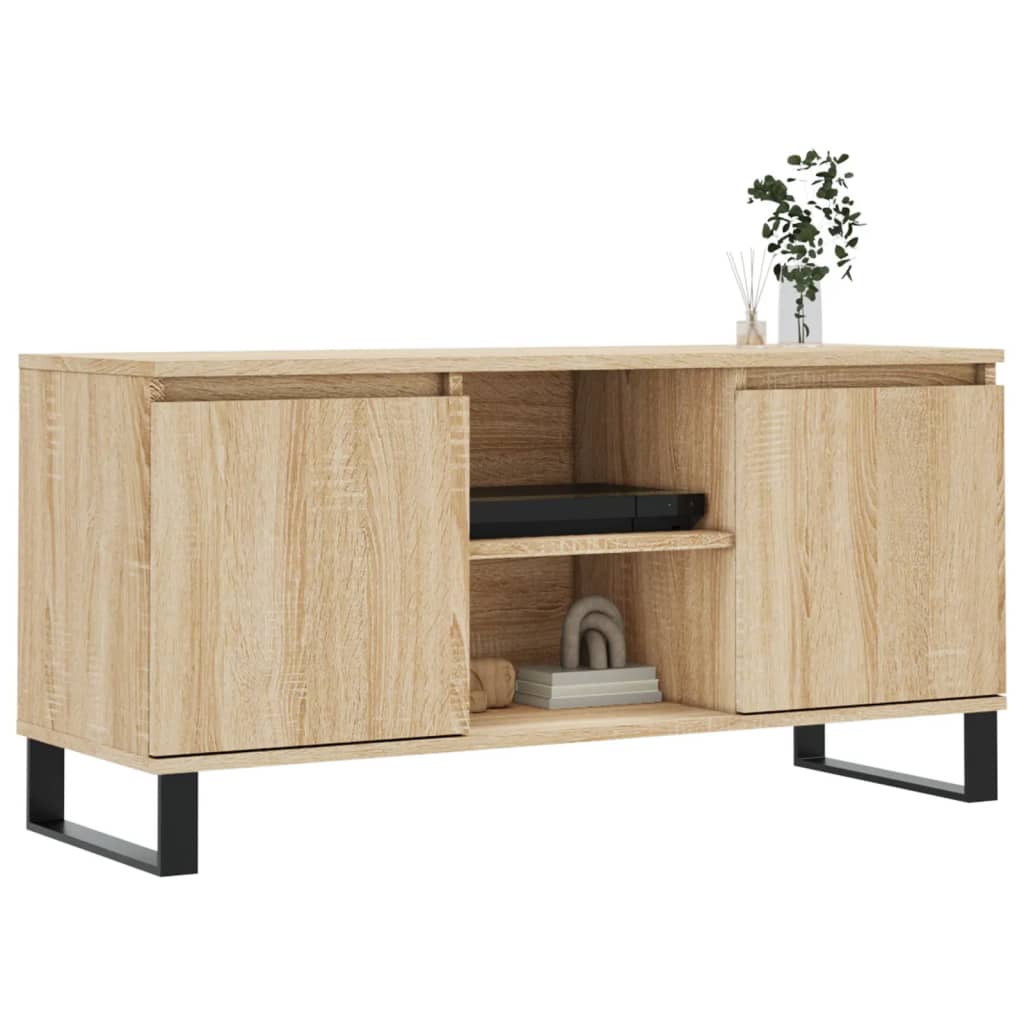 vidaXL Tv-meubel 104x35x50 cm bewerkt hout sonoma eikenkleurig