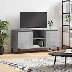 TV skříňka betonově šedá 104 x 35 x 50 cm kompozitní dřevo - obrázek 1