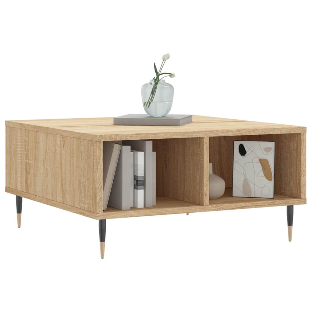 vidaXL Table basse chêne sonoma 60x60x30 cm bois d'ingénierie